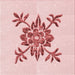 Round Patterned Light Rose Pink Rug, pat924rd