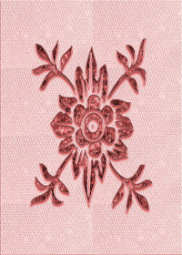 Machine Washable Transitional Light Rose Pink Rug, wshpat924rd