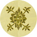 Square Patterned Sun Yellow Rug, pat924yw