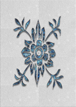 Patterned Silver Gray Novelty Rug, pat924