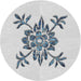 Sideview of Patterned Silver Gray Novelty Rug, pat924