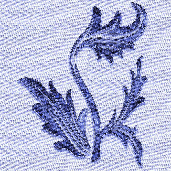 Patterned Lavender Blue Rug, pat925blu