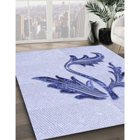 Patterned Lavender Blue Rug, pat925blu