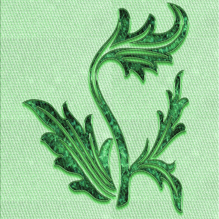 Patterned Mint Green Rug, pat925grn