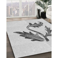 Patterned Platinum Gray Rug, pat925gry