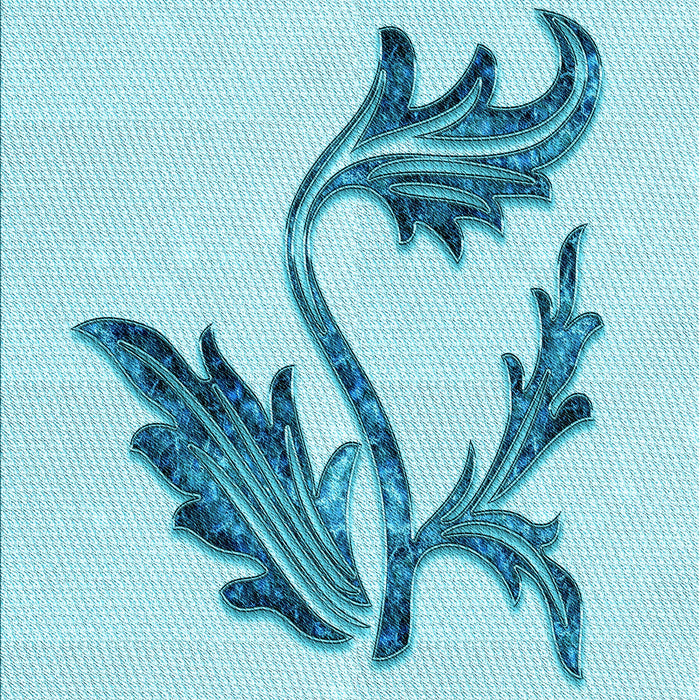 Patterned Electric Blue Rug, pat925lblu