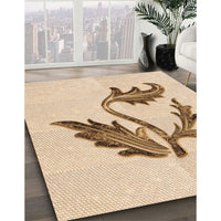 Patterned Bronze Brown Rug, pat925org