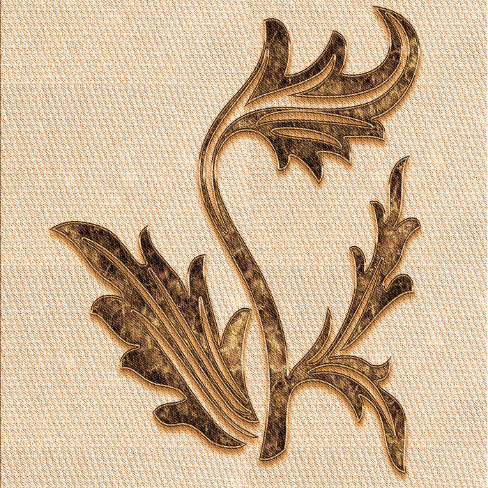 Patterned Bronze Brown Rug, pat925org