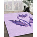 Patterned Purple Rug in Family Room, pat925pur