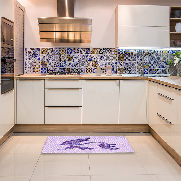 Patterned Purple Rug in a Kitchen, pat925pur
