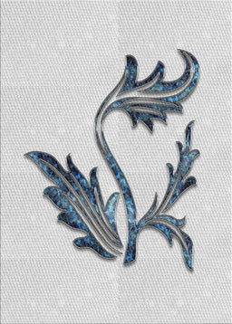Patterned Silver Gray Novelty Rug, pat925