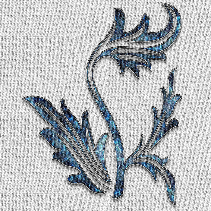 Patterned Silver Gray Novelty Rug, pat925