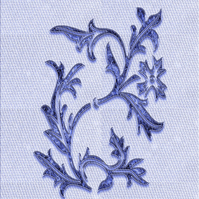 Patterned Lavender Blue Rug, pat926blu