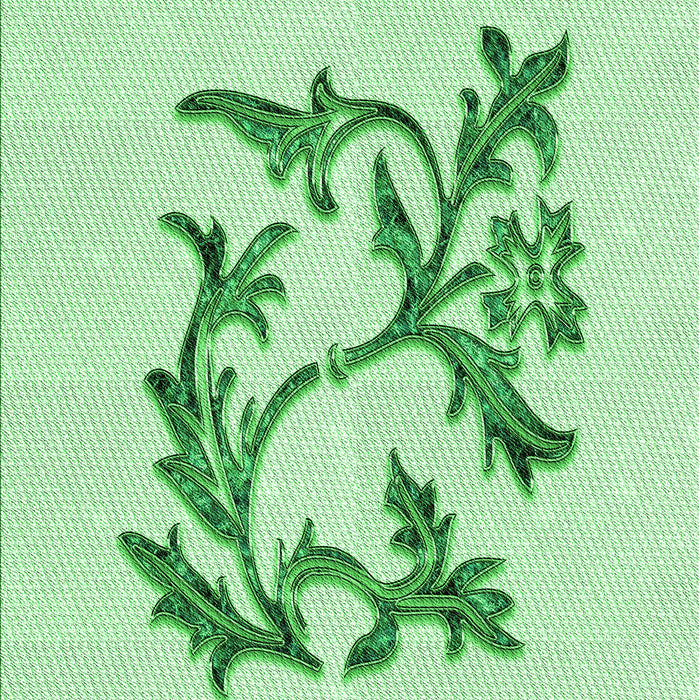 Patterned Mint Green Rug, pat926grn