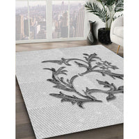 Patterned Platinum Gray Rug, pat926gry