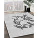 Patterned Platinum Gray Rug in Family Room, pat926gry
