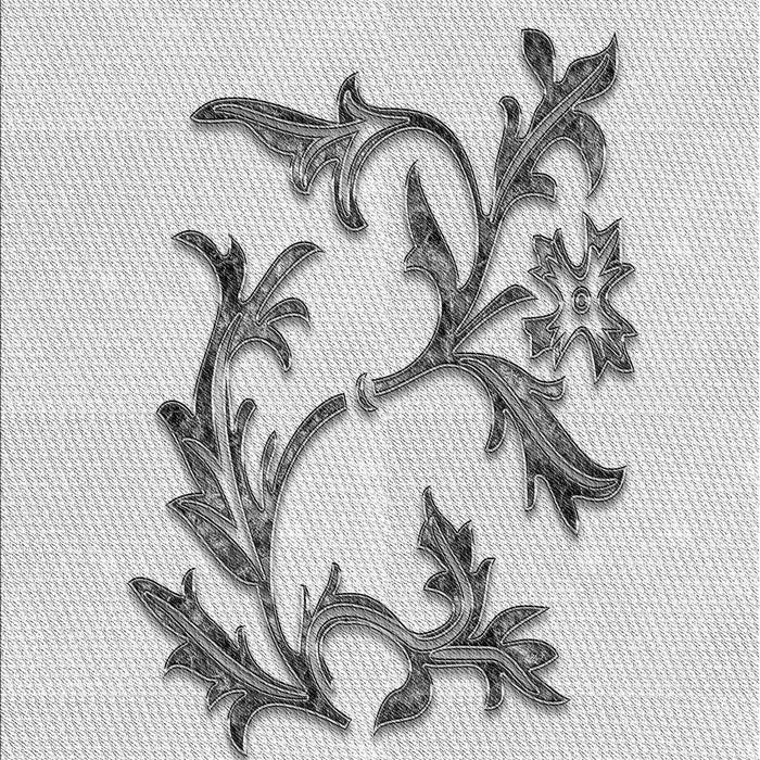 Patterned Platinum Gray Rug, pat926gry