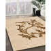 Patterned Bronze Brown Rug in Family Room, pat926org