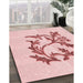Machine Washable Transitional Light Rose Pink Rug in a Family Room, wshpat926rd