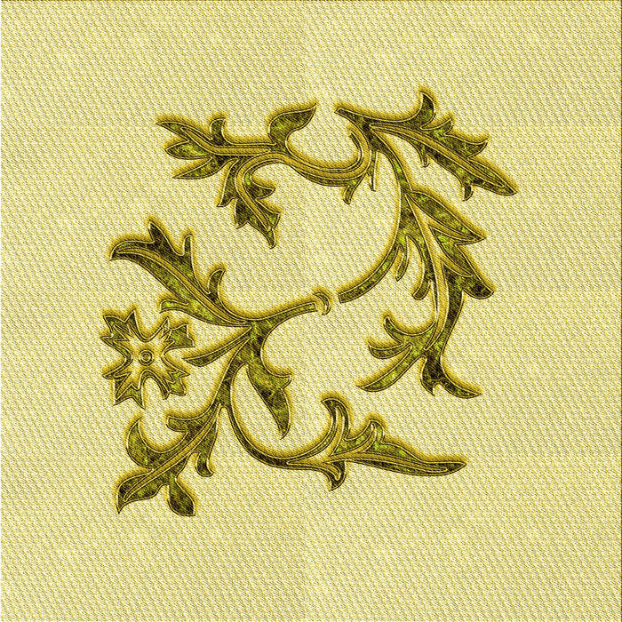 Round Patterned Sun Yellow Rug, pat926yw