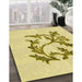 Machine Washable Transitional Sun Yellow Rug in a Family Room, wshpat926yw