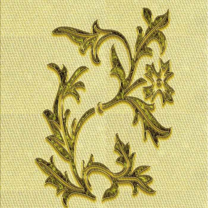 Patterned Sun Yellow Rug, pat926yw