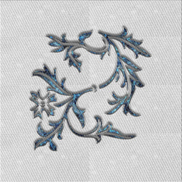 Sideview of Machine Washable Transitional White Smoke Rug, wshpat926