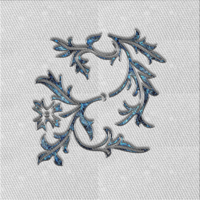 Sideview of Machine Washable Transitional White Smoke Rug, wshpat926