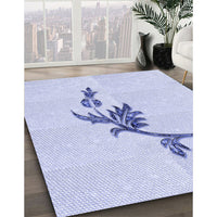 Patterned Lavender Blue Rug, pat927blu