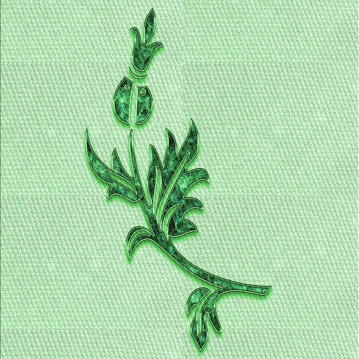 Patterned Mint Green Rug, pat927grn