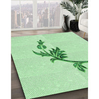 Patterned Mint Green Rug, pat927grn