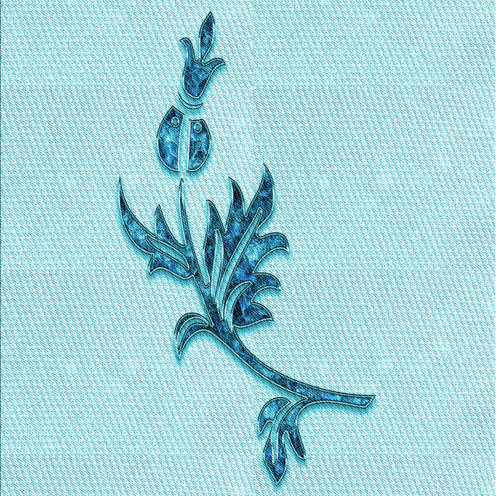 Patterned Diamond Blue Rug, pat927lblu