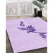 Machine Washable Transitional Bright Lilac Purple Rug in a Family Room, wshpat927pur