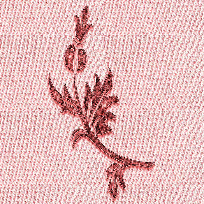 Patterned Pastel Red Pink Rug, pat927rd