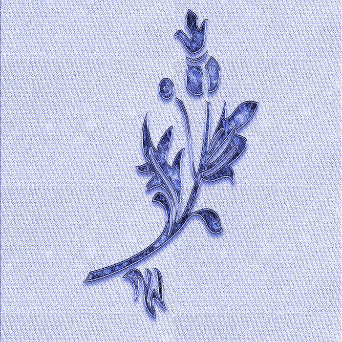 Patterned Lavender Blue Rug, pat928blu