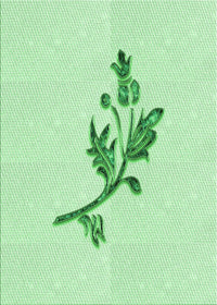 Machine Washable Transitional Mint Green Rug, wshpat928grn