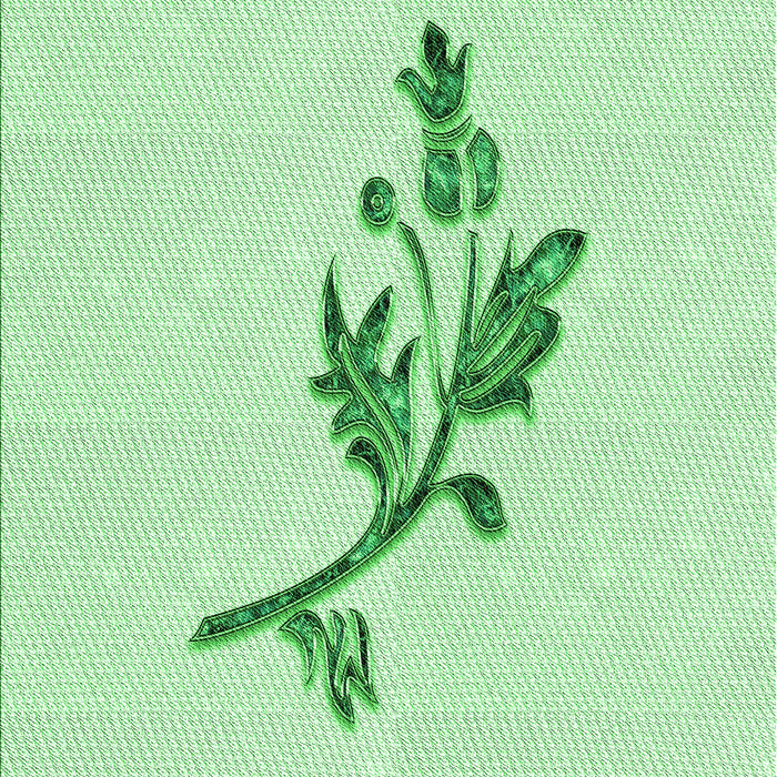 Patterned Mint Green Rug, pat928grn