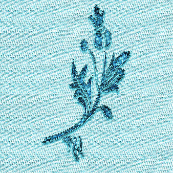 Patterned Diamond Blue Rug, pat928lblu