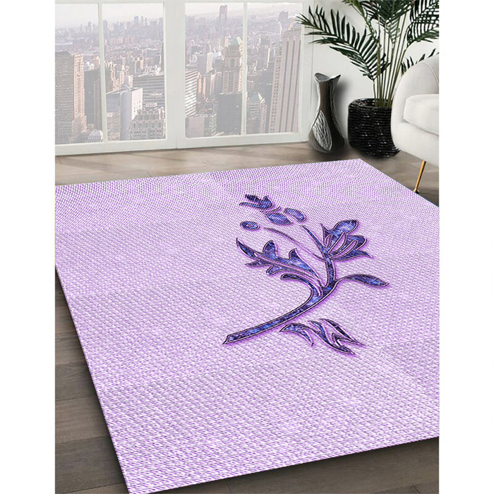 Machine Washable Transitional Bright Lilac Purple Rug in a Family Room, wshpat928pur