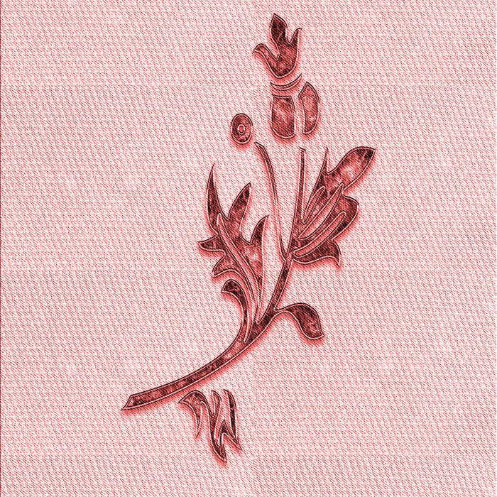 Patterned Pastel Red Pink Rug, pat928rd