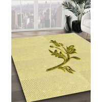 Patterned Sun Yellow Rug, pat928yw