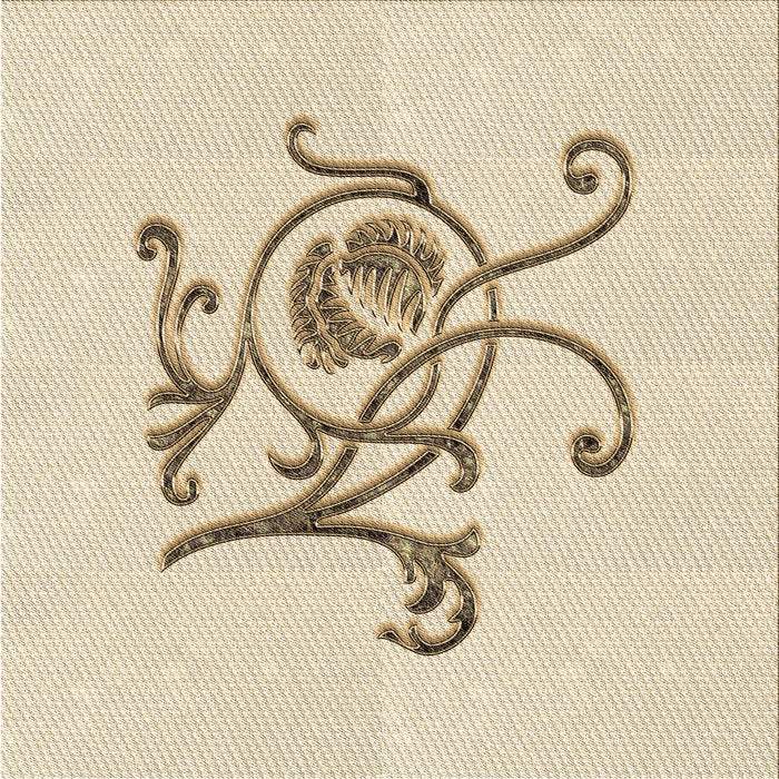 Round Patterned Peru Brown Rug, pat929brn