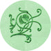 Square Patterned Mint Green Rug, pat929grn