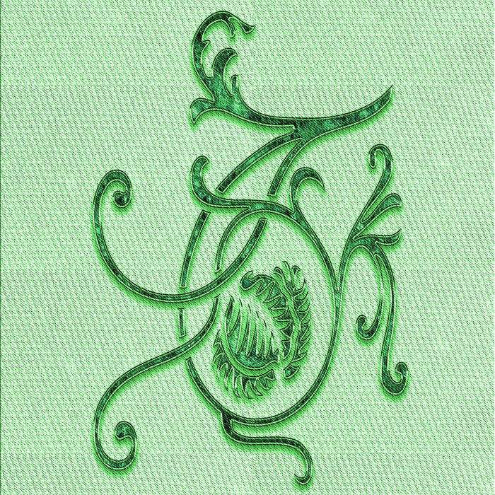 Patterned Mint Green Rug, pat929grn