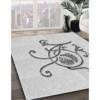 Patterned Platinum Gray Rug, pat929gry