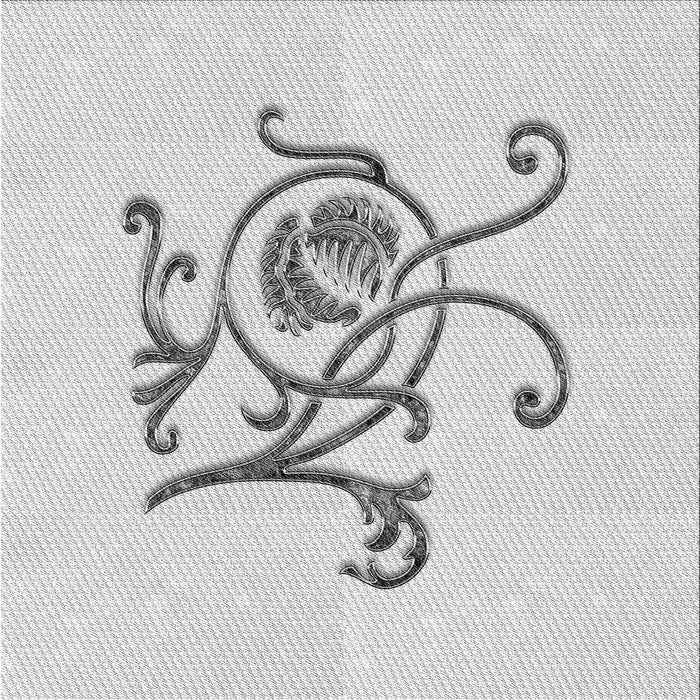 Round Patterned Platinum Gray Rug, pat929gry