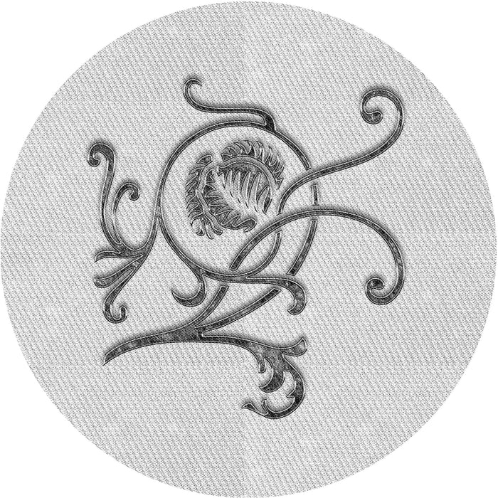 Square Patterned Platinum Gray Rug, pat929gry