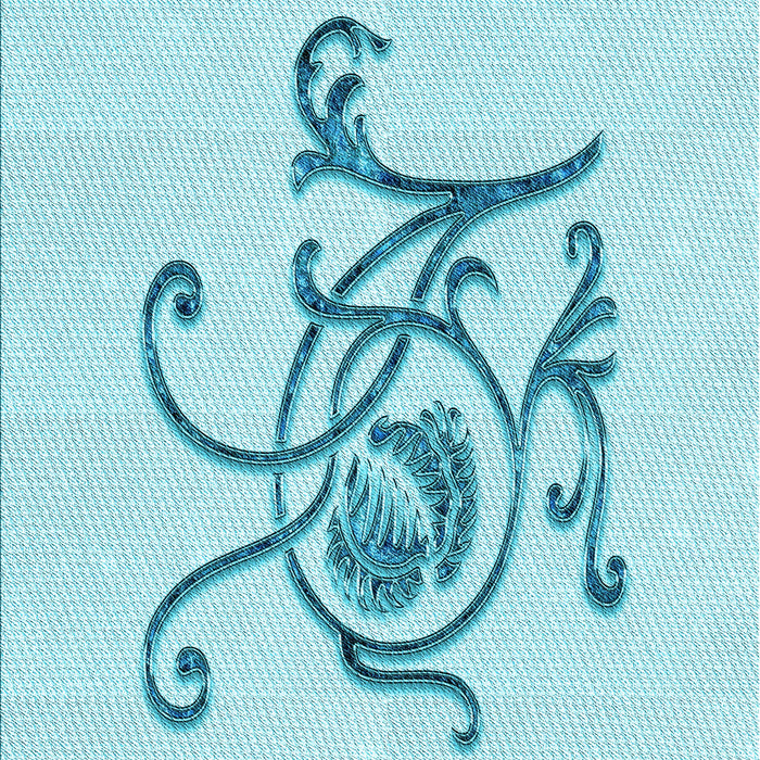 Patterned Electric Blue Rug, pat929lblu