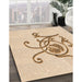 Patterned Brown Sand Brown Rug in Family Room, pat929org
