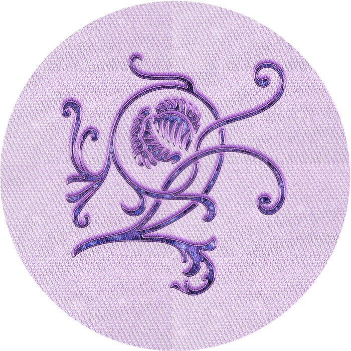 Square Machine Washable Transitional Purple Rug in a Living Room, wshpat929pur